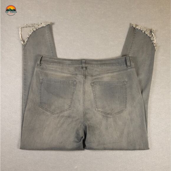 Lane Bryant Skinny Jeans Gray Mid Rise Super Stretch Pockets Denim Women's 14 - Picture 5 of 12